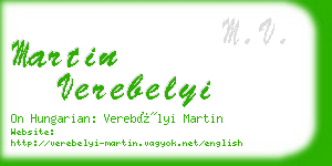 martin verebelyi business card